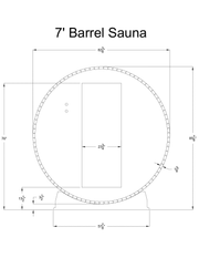 Almost Heaven Grandview 4 - 6 Person Canopy Barrel Sauna - LuxeWell Life