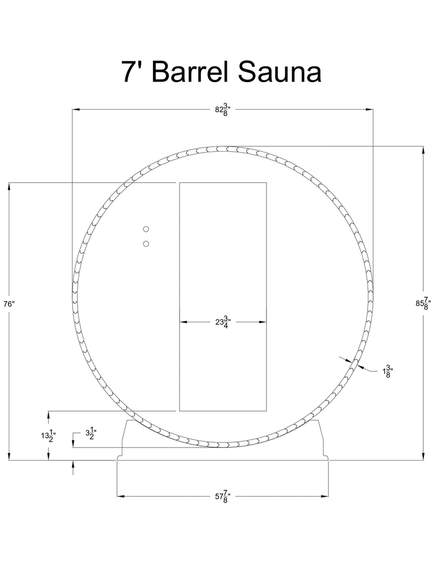 Almost Heaven Grandview 4 - 6 Person Canopy Barrel Sauna - LuxeWell Life