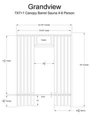 Almost Heaven Grandview 4 - 6 Person Canopy Barrel Sauna - LuxeWell Life