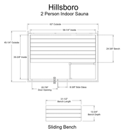 Almost Heaven Hillsboro 2 Person Indoor Sauna - LuxeWell Life