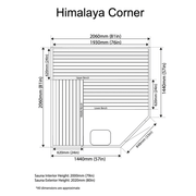 Almost Heaven Himalaya Corner 6 Person Indoor Sauna - LuxeWell Life