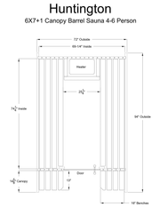 Almost Heaven Huntington 4 - 6 Person Canopy Barrel Sauna - LuxeWell Life