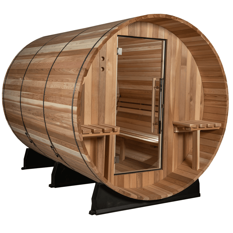 Almost Heaven Huntington 4 - 6 Person Canopy Barrel Sauna - LuxeWell Life