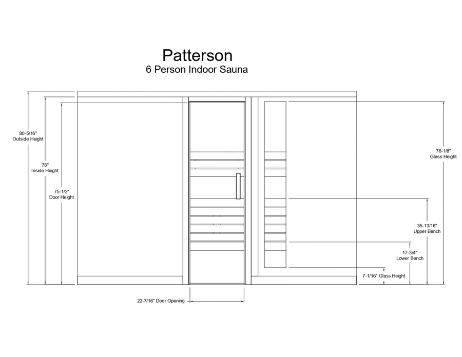 Almost Heaven Patterson 6 Person Indoor Sauna - LuxeWell Life