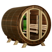 Almost Heaven Phoenix 6 Person Luxury Barrel Sauna - LuxeWell Life