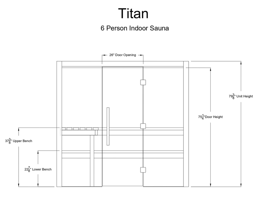 Almost Heaven Titan 6 Person Indoor Sauna - LuxeWell Life