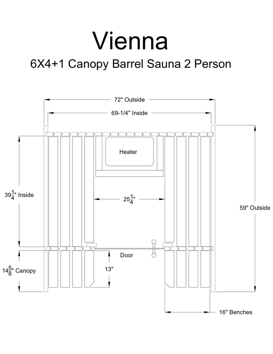 Almost Heaven Vienna 2 Person Canopy Barrel Sauna - LuxeWell Life