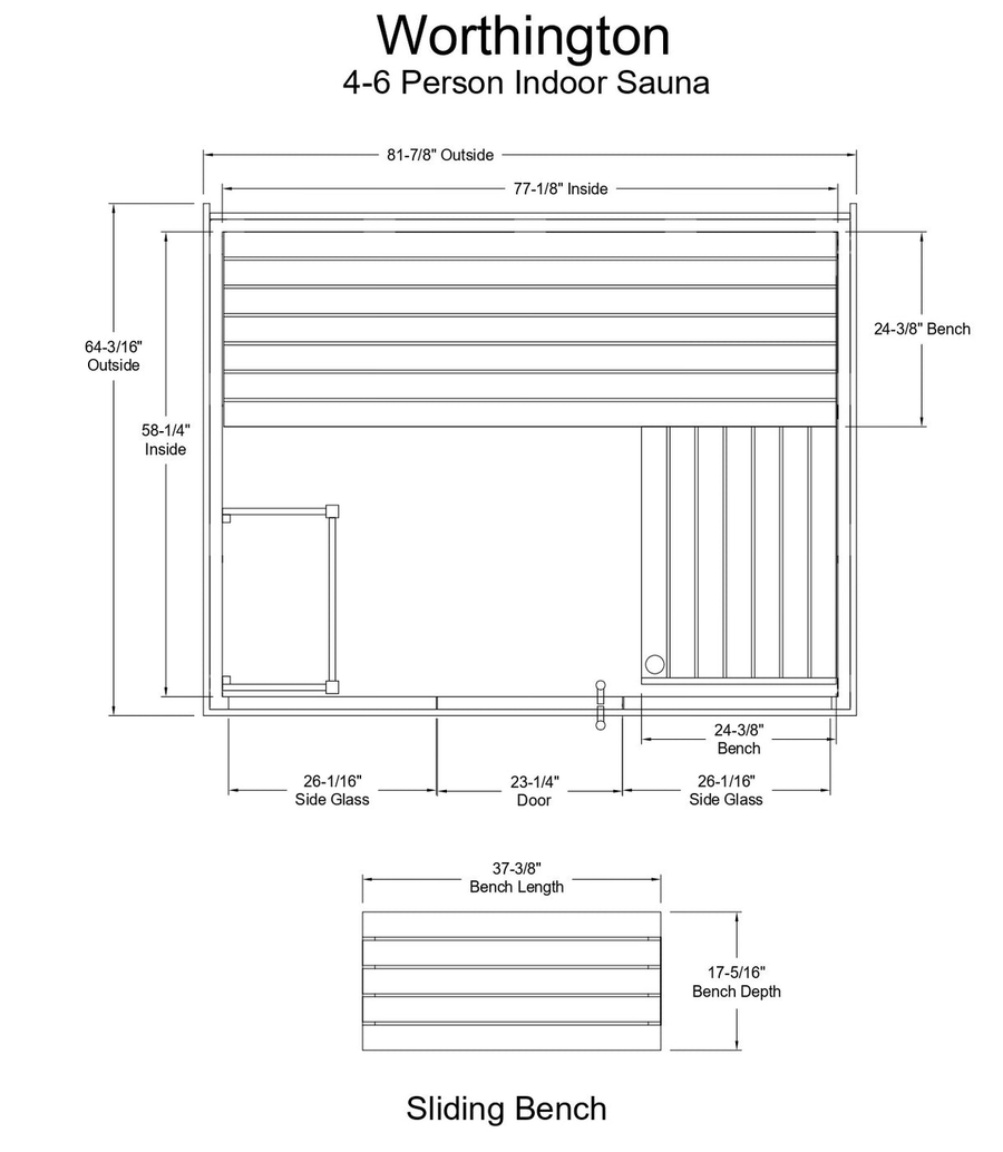 Almost Heaven Worthington 4 - 6 Person Indoor Sauna - LuxeWell Life