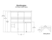 Almost Heaven Worthington 4 - 6 Person Indoor Sauna - LuxeWell Life