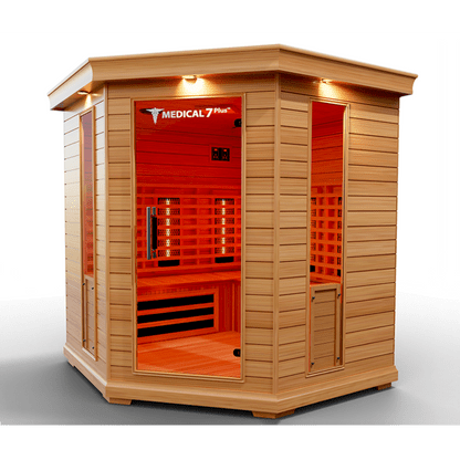 Medical Saunas - Medical 7 Plus, 4 - 6 Person Full Spectrum Infrared Sauna - LuxeWell Life