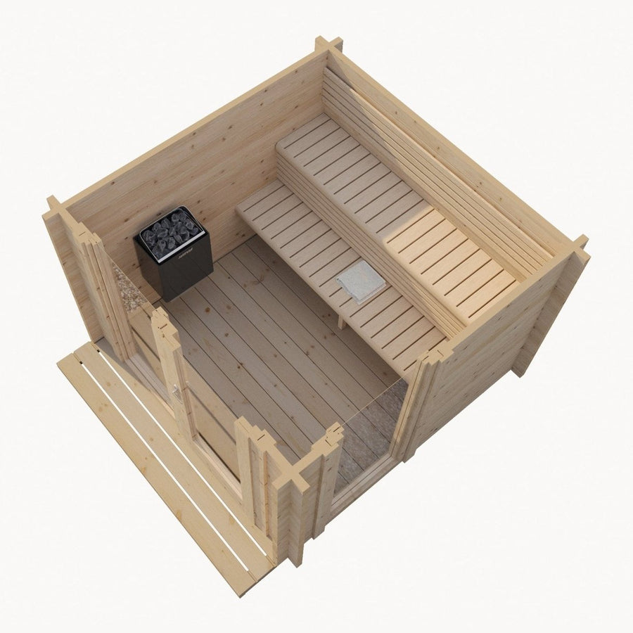 SaunaLife G4 6-Person Outdoor Cabin Sauna