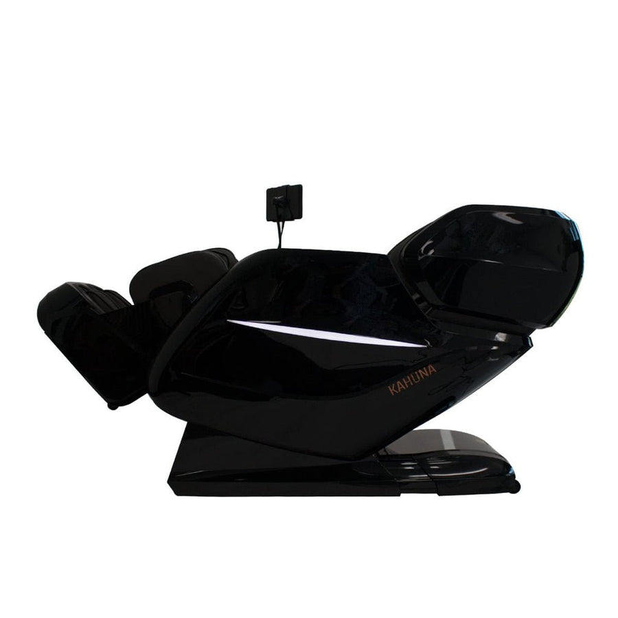 Kahuna EM 8300 Black Massage Chair featuring a user-friendly touch screen, Bluetooth speakers, and multi zero-gravity positions for ultimate relaxation and rejuvenation.