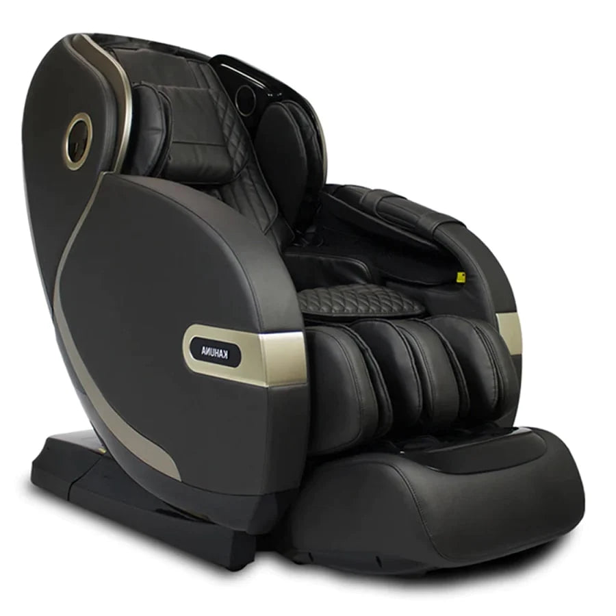Kahuna SM-9300 Massage Chair featuring advanced 4D+ Dual Air Float technology, Flex HSL-Track, and infrared heating, offering a luxurious and customizable massage experience.