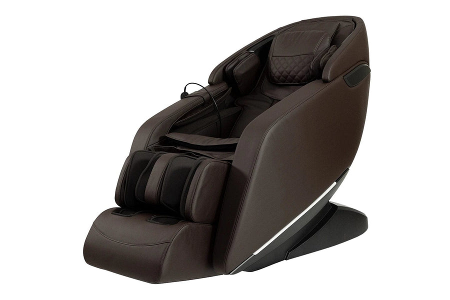 Kyota Genki M380 Massage Chair with black legs, featuring advanced massage functions and Bluetooth speakers for a complete head-to-toe relaxation experience.