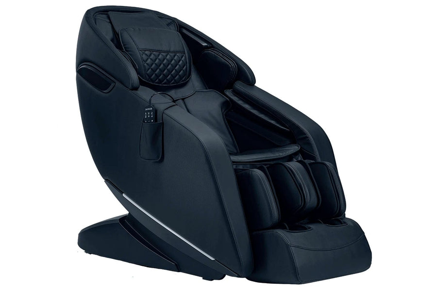 Kyota Genki M380 Massage Chair with remote control, featuring advanced massage functions and voice command for full-body relaxation.
