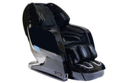 Kyota Yosei M868 4D Massage Chair with black leather, featuring advanced massage functions and built-in Bluetooth speakers for ultimate relaxation.