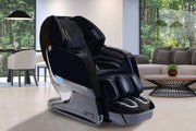 Kyota Yosei M868 4D Massage Chair with customizable massage, lumbar heat, foot reflexology, air ionizer, and Bluetooth speakers in a room.