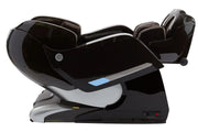 Kyota Yosei M868 4D Massage Chair, featuring a sleek black and silver design with an ergonomic reclining form and advanced massage functions.