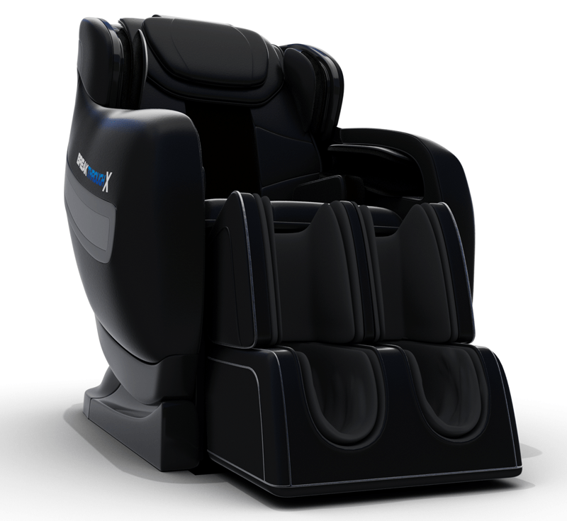 Medical Breakthrough 10 massage chair with ergonomic design, black cushions, and multiple therapeutic systems for full-body relief and improved posture.