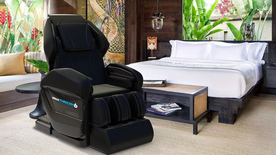 Medical Breakthrough 6 Plus massage chair in a serene room, designed for posture correction, pain relief, and sleep aid.