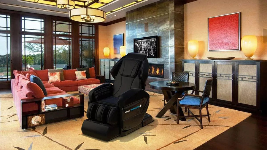 Medical Breakthrough 6 Plus massage chair in a living room, designed to improve posture, reduce pain, and aid sleep with advanced features.