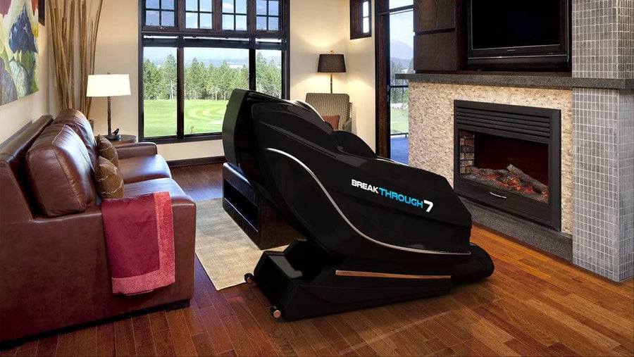 Medical Breakthrough 7 massage chair in a living room, designed to improve posture, reduce pain, and aid sleep with advanced massage features.