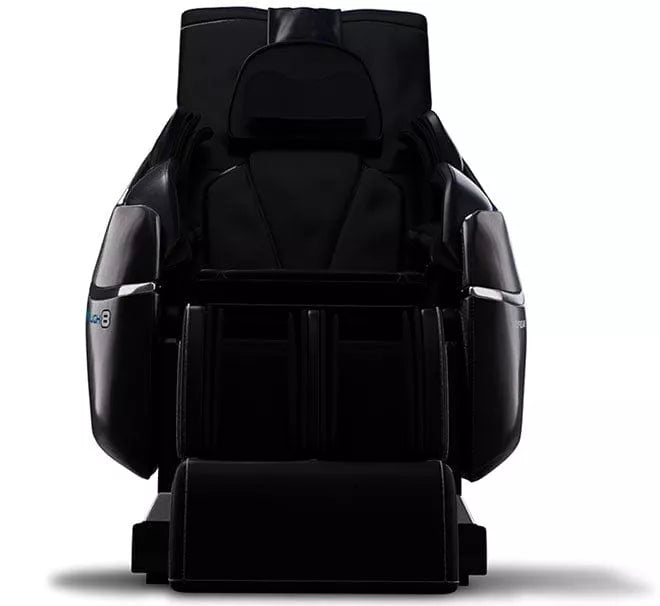 Medical Breakthrough 8 black massage chair designed to improve posture, reduce pain, and aid sleep with advanced chiropractic and reflexology features.