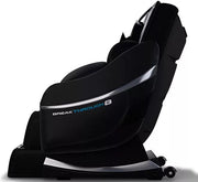 Medical Breakthrough 8 black reclining massage chair with advanced Chiropractic BodyTwist Technology and 167 air cells for full-body relaxation and pain relief.